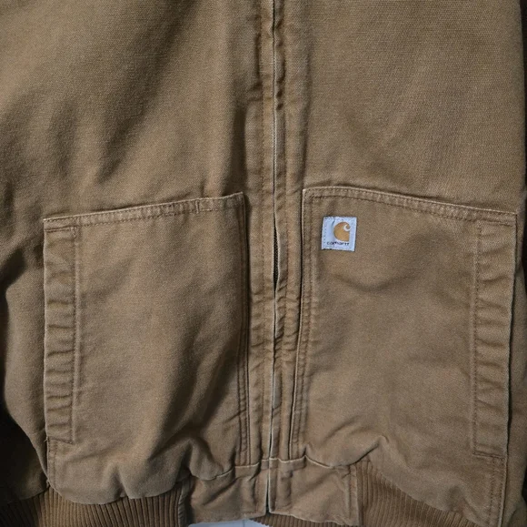 Carhartt Active Jac-Loose Fit Washed Duck Hooded Jacket Brown Womens XXL(20) - Picture 3 of 6